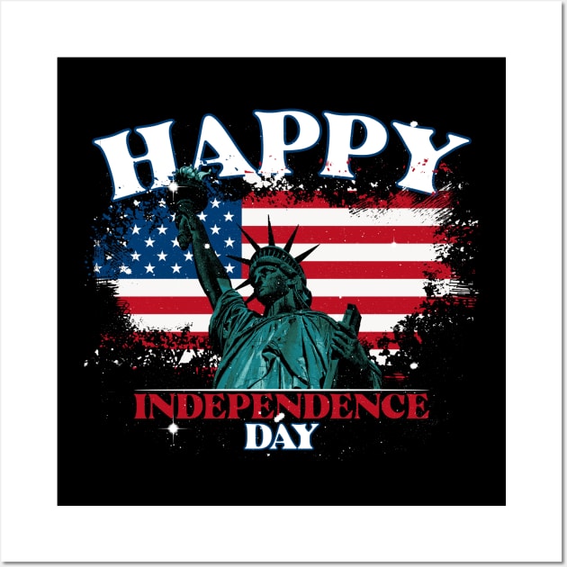 happy 4th of july independence day USA Wall Art by loko.graphic